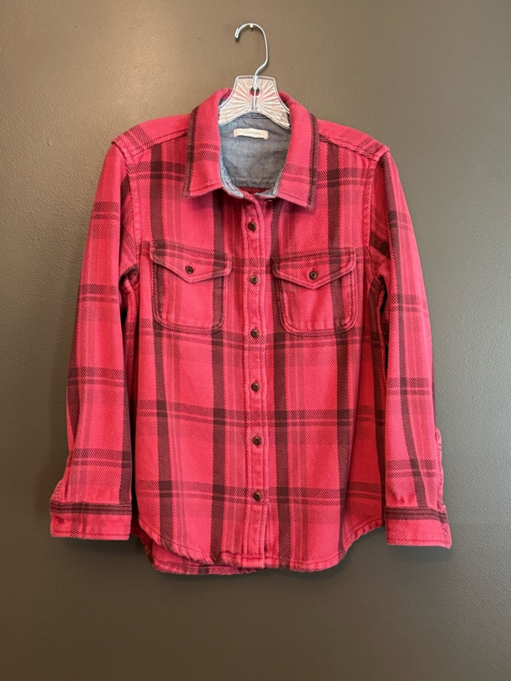 Outerknown Red Plaid Button-Down Shirt